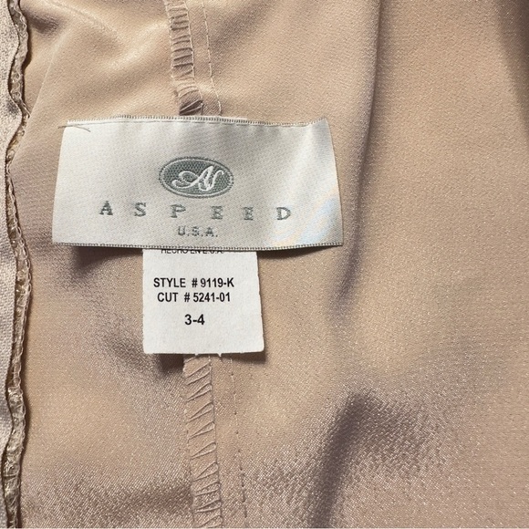 Aspeed Women’s Juniors Formal Elegant Cream Lace Dress With Shawl Size 3/4 - Picture 13 of 14